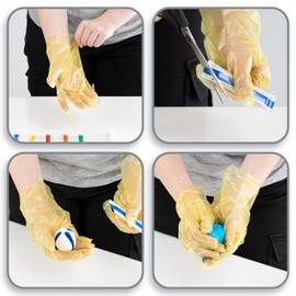 Wilhelm Sell® 5 x Liquid Marble Effect Egg Colours - Perfect Marbling for White and Brown Eggs - With Special Gloves for Easy Cold Dyeing (Colourful - Marble Effect)