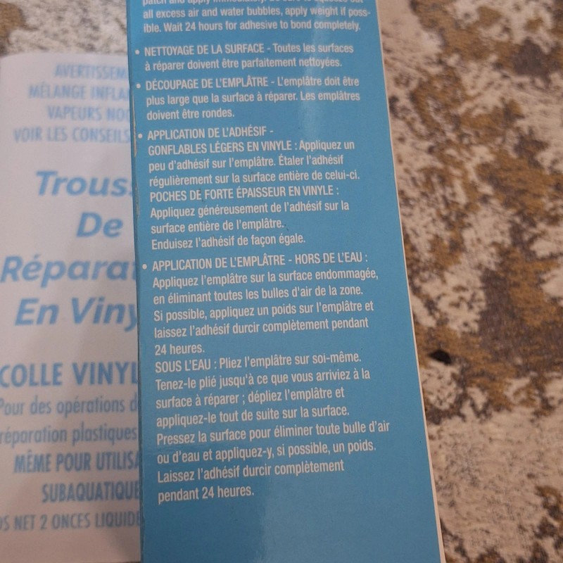 Swimline Hydrotools Vinyl Repair Kit 2 oz Adhesive 6 x