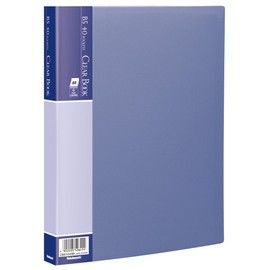 ナカバヤシ クリアブック クリアファイル E B5 40ポケット ブルー CBE-1043B