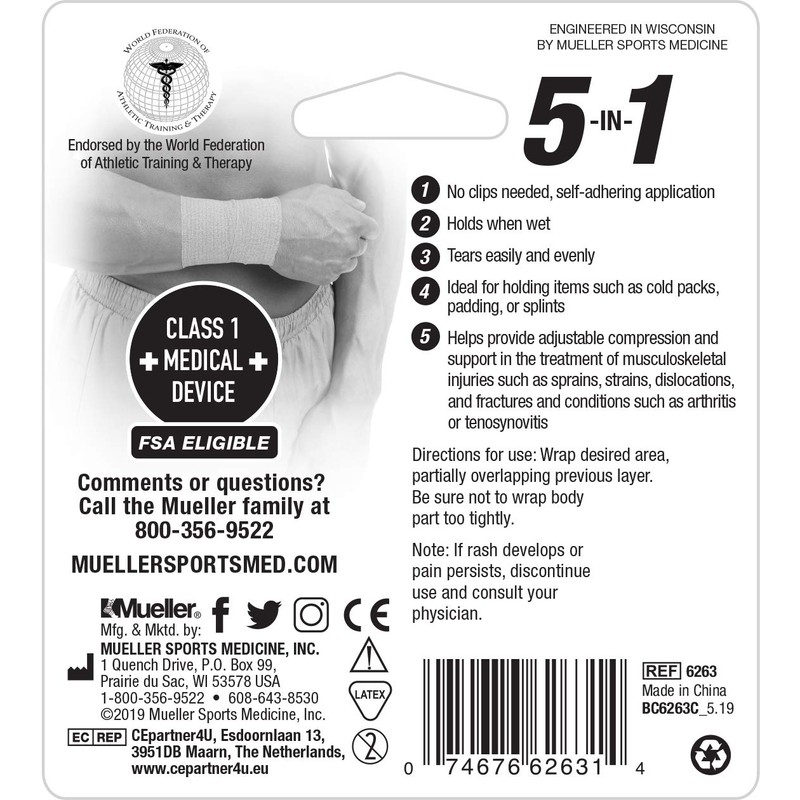 MUELLER Self-adhering Bandage 2 Inch x 5 Yards