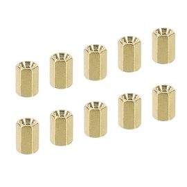 YOKIVE 50 Pcs M2.5 Spacers, Brass Hex PCB Standoffs Nuts, Keep Height Consistent, Great for Motherboard, Circuit Board, Electronics (Gold Tone, 5mm)