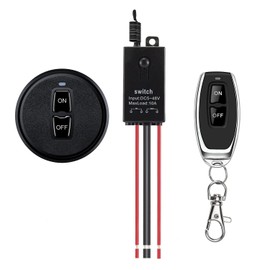 Meskliu 12v Wireless Switch,Mini Remote Control Switches,DC5V/12V/24V/48V/10A Relay with 328FT Long Range,Remote ON/Off Switches for Car,Motor,Lamps,LED Lights,Fans