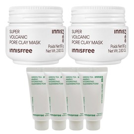 Innisfree Super Volcanic Pore Mask 2pcs+ / 이니스프리 수퍼 화산송이 모공 마스크 2개+