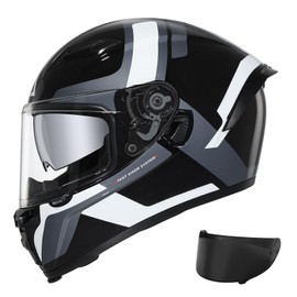 TRIANGLE Motorcycle Helmets Full face Helmet for Adults Men and Women Dual Visor with Internal Sunshield DOT Approved