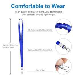 Mcyye 5 PCS Badge Lanyards with Clip for Keys & ID Badges, Premium Lanyard Strap for Teacher, Kids, Men, Women, Badge Lanyard for Cruise, Keys, Wallet, Phone, USB, Keychain