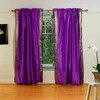 Indian Selections Lined-Purple Rod Pocket Sheer Sari Curtain/Drape/Panel - 80W