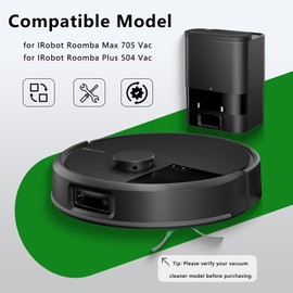 Replacement Parts for iRobot Roomba Max 705 Vac/Plus 504 Vac Robot, Accessory Replenishment Kit with 1 Set of Roller Brushes, 3 HEPA Filters, 3 Side Brushes, 1 Cleaning Tool
