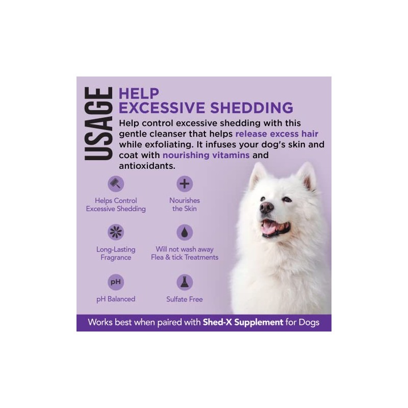 SynergyLabs Shed-X Shed Control Shampoo for Dogs; 16 fl. oz.