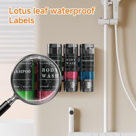 Shampoo and Conditioner Dispenser,Shower Dispenser 3 Chamber No Drill Wall-Mounted Shampoo Dispenser for Shower Wall Mounted Shower Soap Dispenser for Bathroom Hotel Large Capacity,Gun Gray