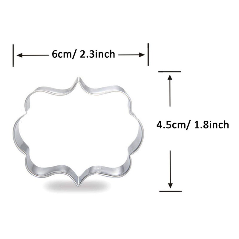 WJSYSHOP Rectangle Plaque Shape Cookie Cutter