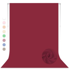 Burgundy Backdrop for Photoshoot, Professional Photo Backdrop Background Curtain for Product Photography, Portraits, Wedding, Party, Live Streaming Video Recording 8X10 FT (Background Only)