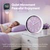 TAHEAT Wall Clock, Decorative Modern Purple Clock for Kitchen Living