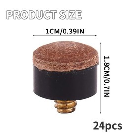 XJUDA 24 Pcs Cue Tips Pool Cue Tips Screw on for Alternatives to Screw-Head Pool Cues