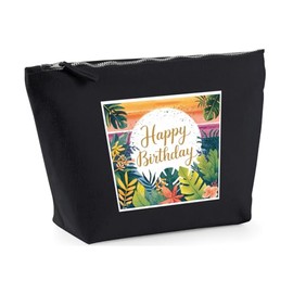 Hippowarehouse Tropical Sunset Birthday Printed Make up Cosmetic wash Bag 18x19x9cm