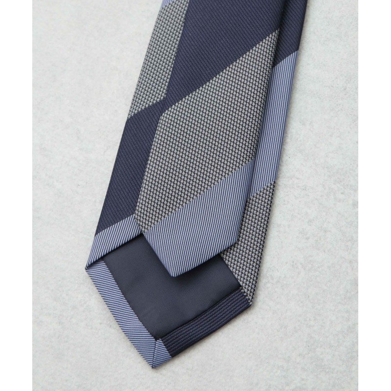 [ナノ・ユニバース] 京都 ウォッシャブル ストライプ ネクタイ 1 メンズ F 115 サックス