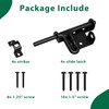URDOGSL Heavy Duty Gate Latch with Padlock Hole Metal Thickened