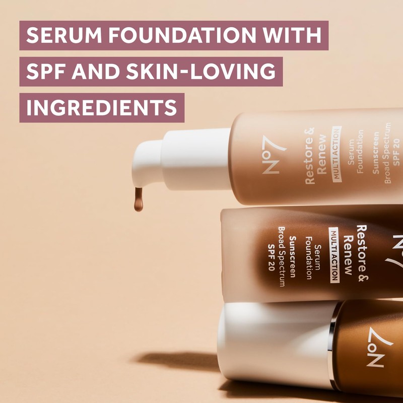 No7 Restore & Renew Multi Action Serum Foundation - Porcelain