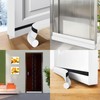 Door Draft Stopper Bottom Seal - 37" White Noise Blocker