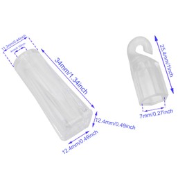 LBTODH 10PCS Window Blinds Replacement Parts Clear Blind Wand Tilt Hook and Handle Grip Fixture for Home Blinds Curtains Tilt Wand Repair