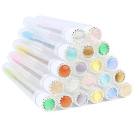 20pcs Mascara Wands Tube Reusable Lash Spoolies Pearl Silver Tube Eyelash Brush Tubes Spoolies Lash Extension Brushes Applicators Makeup Tools (CatE-Silver-MlX)