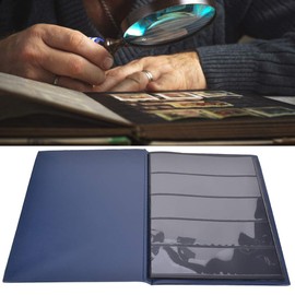 Álbum de Sellos - Soporte para 10 Páginas, Colección de Filatelia, Calcomanía, Páginas de Archivo Sin Ácido (Blue) - Album Postales