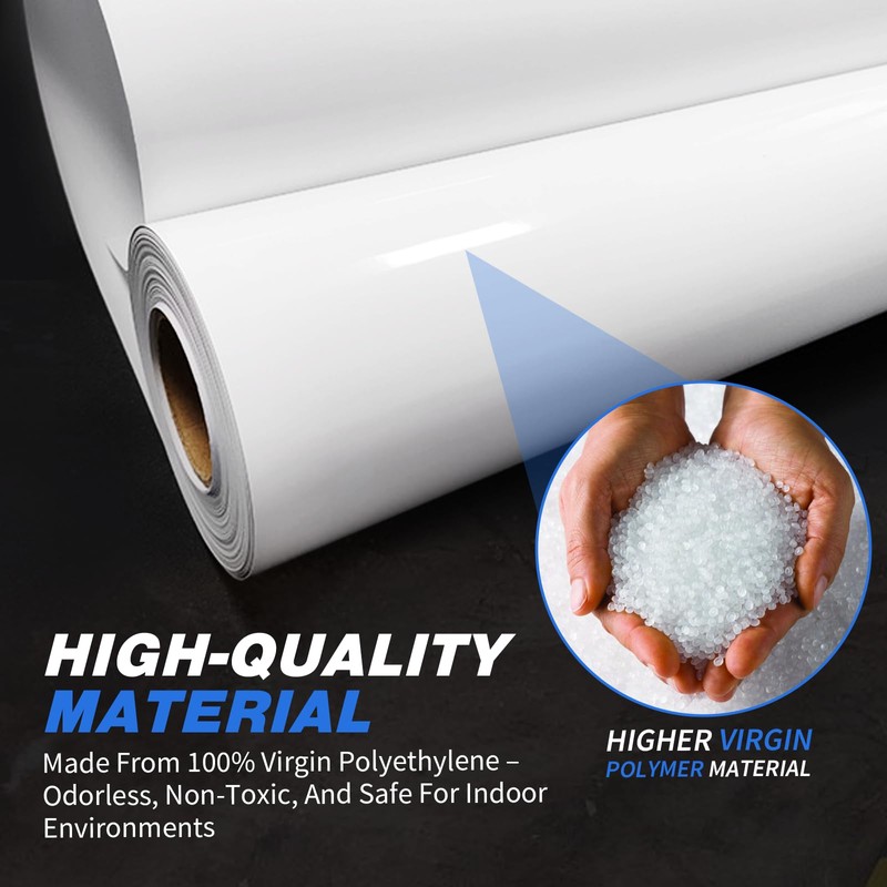 Crawldryer White Plastic Sheeting, 16 Mil 10' x 25', Crawl