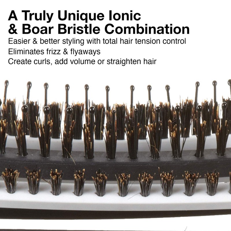 Olivia Garden Thermoactive Ionic Boar Combo Brush, 2 1/2"