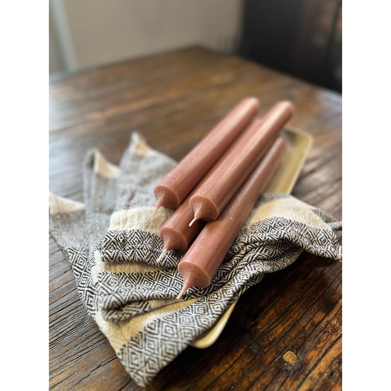 ukiyo Pack of 4 Rustic Taper Candles, Height: 30 cm,