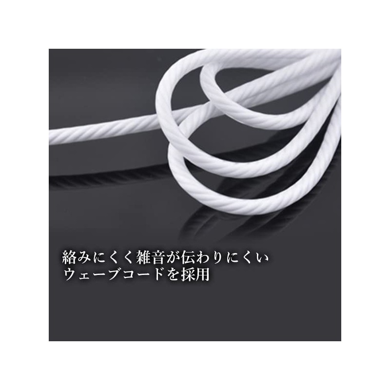 Earphones, Wired Microphone, White x Blue, Stylish with Buttons, Call