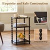Fultyle Side Table, Small End Table with Storage Shelf, Vintage