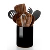 Nucookery Utensil Holder, 6.4" Ceramic Kitchen Utensil Holder with Countertop-Protection