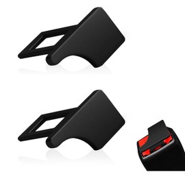 TAORAYO Seat Belt Adjuster Canceller, For Cars, Black, L Type, 2 Pieces, Alarm Sound Cancellation, Auxiliary Belt, Universal Accessories in the Car, Black