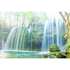 Postcard postcard of Nabegataki Taki, Kumamoto Prefecture, Photo by YOSHIO IWASAWA