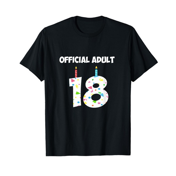 Official Adult 18 Candles 18th Birthday 18 Year Old T-Shirt