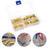 KeeYees 500 Pcs U Shape Copper Ring Terminals Crimp Kit