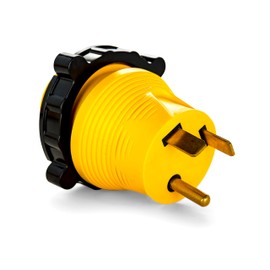 Camco Power Grip Camper/RV 30A-30A Locking Adapter | Compatible with 30-Amp Locking Plugs | Weatherproof Connection | Easy Outlet Removal | 125 Volt / 3750 Watt (55642)