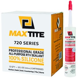 MaxTite 720 Series White 100% Professional Grade All-Purpose RTV Silicone Sealant (Case of 12)