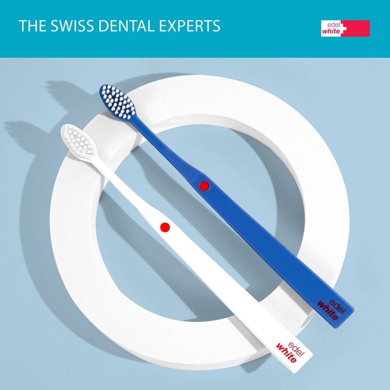 edel+white Ultra-Soft Swiss-Made Toothbrush for Adults – Extra Soft for