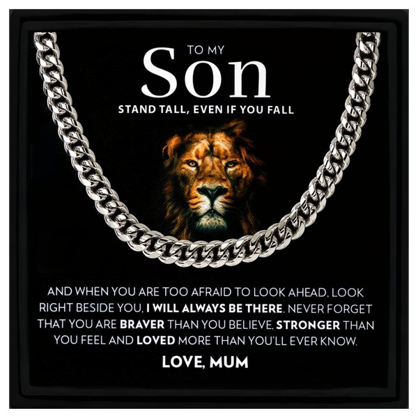 Mum's Gift: Cuban Chain Necklace for Son's Birthday