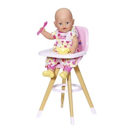 BABY born 829271 Baby Born High Chair Accessory-for Imaginative Play with Doll-Comfortable Seat, Sturdy Table to Eat & Play-Ages 3 Years+, Multicolor
