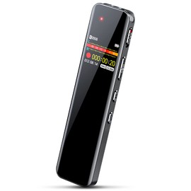 (2023 Advanced Version) Voice Recorder, Small, IC Recorder, Long Time Recording, 16 GB Large Capacity, 1536 kbps Sound Quality, 35 Hours of Continuous Use, Compact, Recording Device, One Button Recording, LCD Screen, Voice Recorder, Supports VOR Recordin