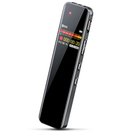 (2023 Advanced Version) Voice Recorder, Small, IC Recorder, Long Time Recording, 16 GB Large Capacity, 1536 kbps Sound Quality, 35 Hours of Continuous Use, Compact, Recording Device, One Button Recording, LCD Screen, Voice Recorder, Supports VOR Recordin