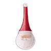 Excelsa Xmas Country Style Posamestolo, Ceramica, Bianco/Rosso