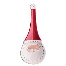 Excelsa Xmas Country Style Posamestolo, Ceramica, Bianco/Rosso