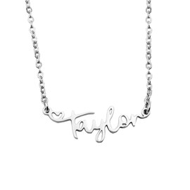 TS 1989 Necklace Reputation Singer Signature Necklace Singer Gift for Fans Music Lover Gift (Taylor Necklace S)