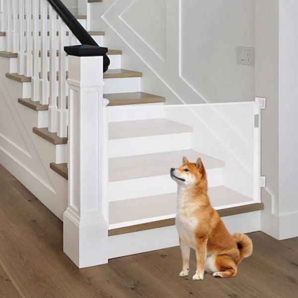 Retractable Baby Gate Large Pet Dog Mesh Fence Portable Guard