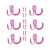 Yesmin 6 Pcs Double Prong Robe Hooks, Dual Coat Hooks