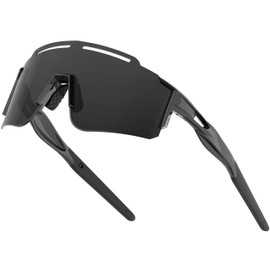 ATTCL Luxury Cycling Sunglasses for Men Women Sports Glasses,UV 400 Protection for Cycling, Skiing, Driving (550A-Black/not mirrored)