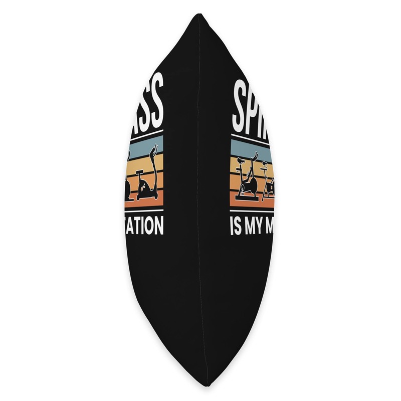 Spin Class Is My Meditaion Spin Cycle Bike Throw Pillow