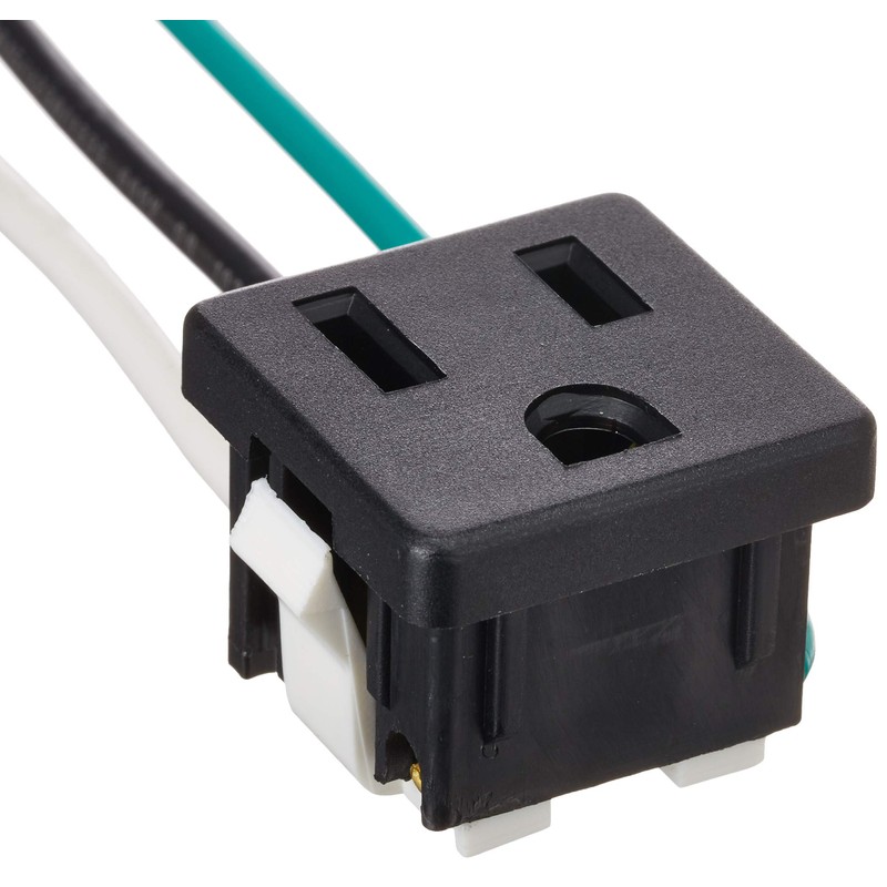 Leviton 15 Amp, 125 Volt, NEMA 5-15R, 2P, 3W, Snap-In